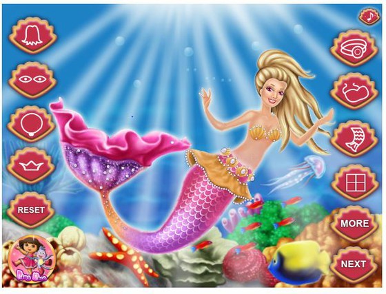 華やかな人魚姫の着せ替えゲーム バービーの真珠姫 思わずwow ワウゲームニュース